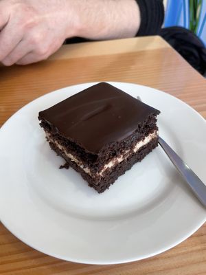 Brownie cheesecake   at Vegan Pip's in Leeuwarden