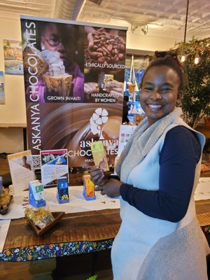 Askayna gourmet chocolates-made with natural ingredients sourced directly from Haitian farmers and handcrafted in Haiti by women.  at Buy Better Foods in Brooklyn