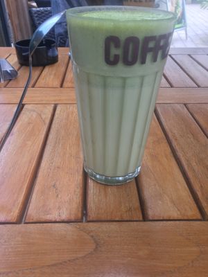 Large matcha latte with soy milk  at Coffee Fellows - Schloßstraße in Berlin