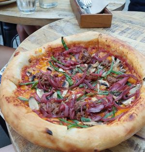 Vegan Pizza at Brixton House in Bratislava