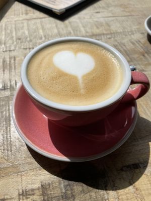 Oat milk latte   at Brixton House in Bratislava