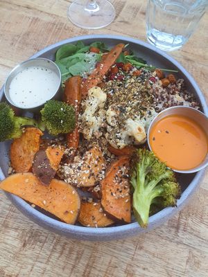 Buddha bowl at Brixton House in Bratislava
