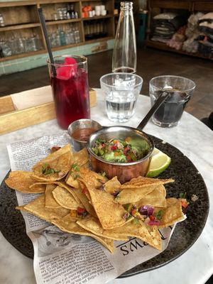 Guacamole and nachos  at Brixton House in Bratislava