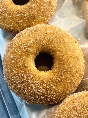 Baked cinnamon-sugar donuts at Kindness Batters Vegan Bakery in Lake Worth
