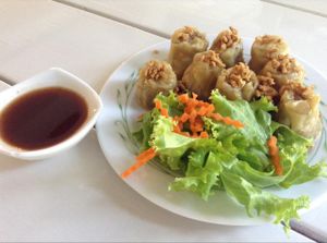veggie dumplings at Dok Bua Vegetarian - Lotus Vegetarian in Phuket