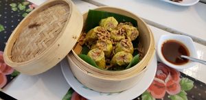 泰式燒賣口味獨特，不錯 at Dok Bua Vegetarian - Lotus Vegetarian in Phuket