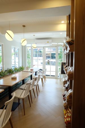 Grab and go snack shelf at Dok Bua Vegetarian - Lotus Vegetarian in Phuket