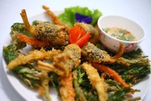 Crispy mushrooms at Dok Bua Vegetarian - Lotus Vegetarian in Phuket