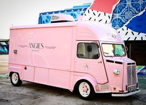 Angie's Epicurean Pink Ice Cream Truck at Angie's Epicurean in Miami