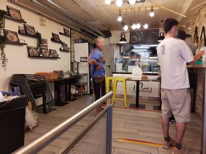 Interior (during corona) at Le Levant in Lausanne