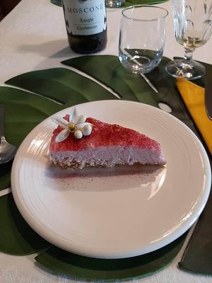 Vegan cheesecake  at Sottobosco in Grosseto