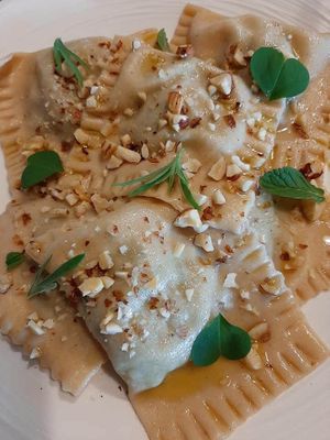 Homemade ravioli at Sottobosco in Grosseto