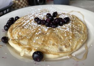 One vegan blueberry pancake  at 821 Cafe in Richmond