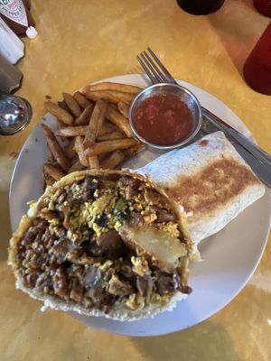 vegan breakfast burrito  at 821 Cafe in Richmond