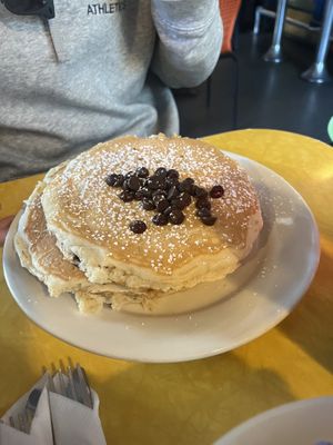 vegan chocolate chip pancakes  at 821 Cafe in Richmond
