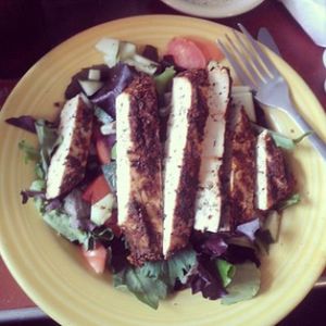 Vegan Caesar (small).... add tofu.  at 821 Cafe in Richmond