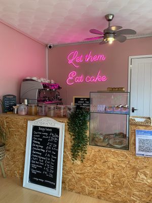 Counter with cakes  at Kynd Coffee in Bedford