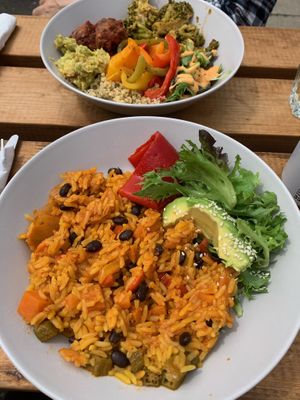 Black bean jambalaya  at Kynd Coffee in Bedford