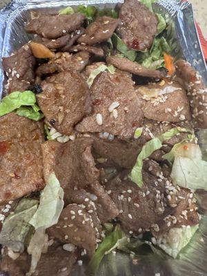 Spicy black bean seitan  at Grasshopper Restaurant in Boston