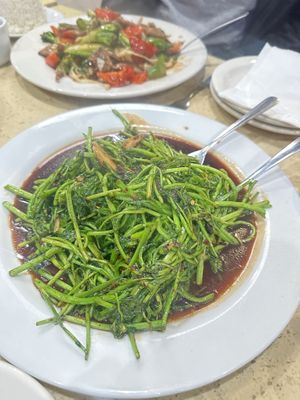 Sautéed watercress  at Grasshopper Restaurant in Boston