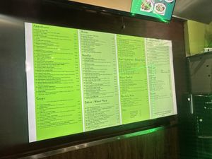 Menu, Feb 2025  at Grasshopper Restaurant in Boston