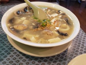 Delight soup "good for the lungs" at Grasshopper Restaurant in Boston