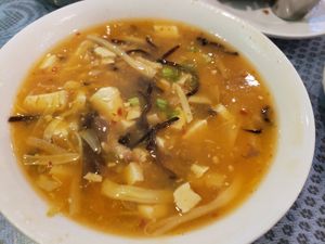 Hot and sour soup. Yummy at Grasshopper Restaurant in Boston