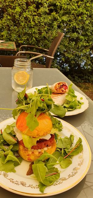 Beyond meat burger & tofu wrapp ❤❤❤ at VeggieDick in Mikulov