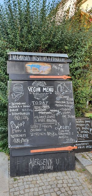 Street sign at VeggieDick in Mikulov