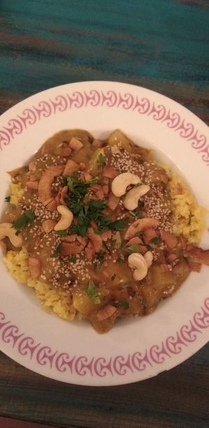 Rice with curry sauce (Rýže s kari omáčkou) at VeggieDick in Mikulov