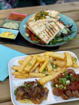 Beyond sausage curryvurst at Erbse in Luebeck