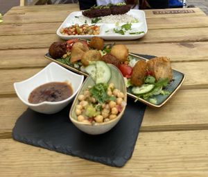 Mixed Plate and Köfte  at Erbse in Luebeck