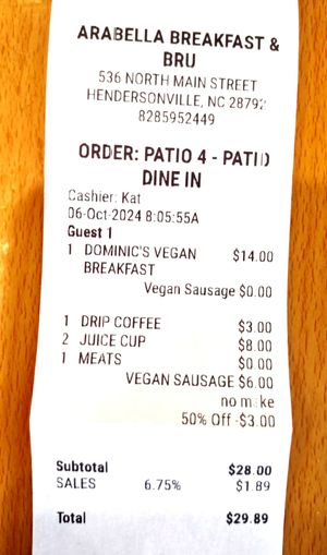 More expensive than expected. at Arabella in Hendersonville