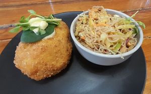 Arancini and Pad Thai Salad at The Hummingbird - Little Bird in Mandurah
