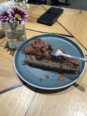 Delicious chocolate cake   at Kala Cafe in Berlin