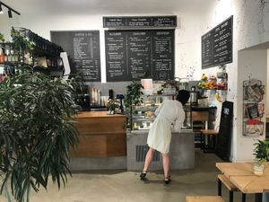 Front counter  at Kala Cafe in Berlin
