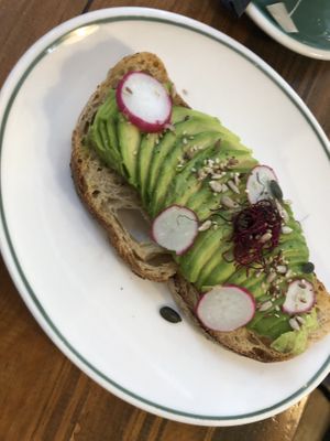 Avocado toast  at Brunch Corner in Valencia