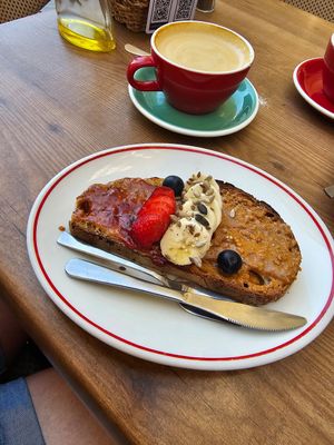 PB&J toast. at Brunch Corner in Valencia