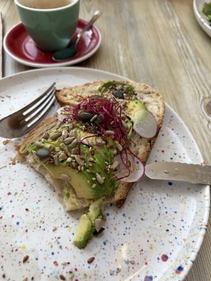 Avocado toast  at Brunch Corner in Valencia