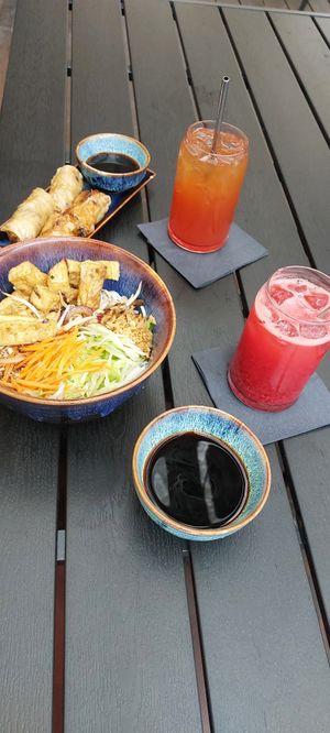 Amazing vegan food in Olomouc! Ice mochi is also vegan. at Ca Phe District in Olomouc