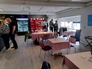 Upstairs area at Karl e in Frederiksvaerk