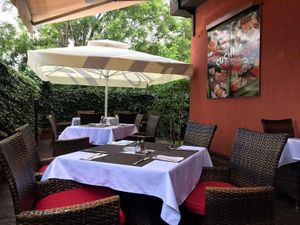 Garden at La Guna in Budapest