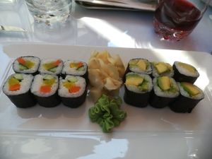 Veg sushies at La Guna in Budapest