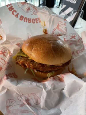   at Mercy Burger in East London