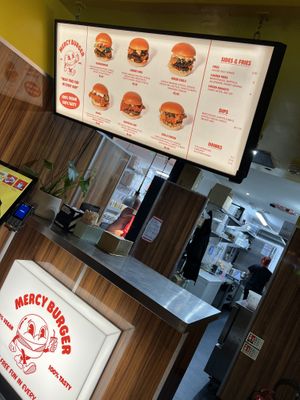   at Mercy Burger in East London