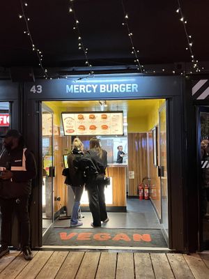   at Mercy Burger in East London
