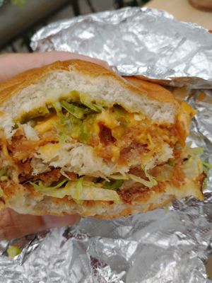 Chilli Chick'n Burger at Mercy Burger in East London