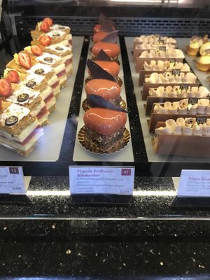 The vegan cake selection   at Café Central in Vienna
