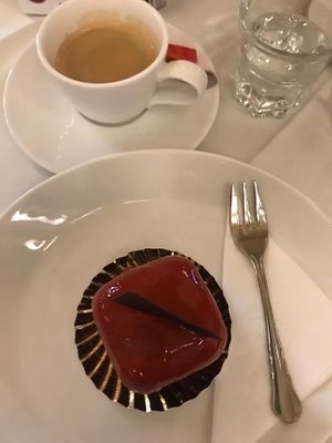 Vegan cake with coffee   at Café Central in Vienna