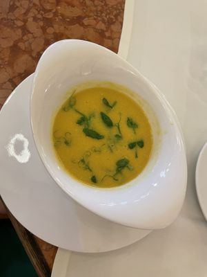 Vegan mais soup   at Café Central in Vienna